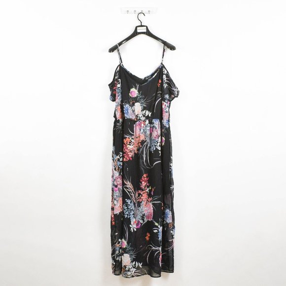 City Chic Women's Cold Shoulder Floral Maxi Dress - Picture 2 of 7